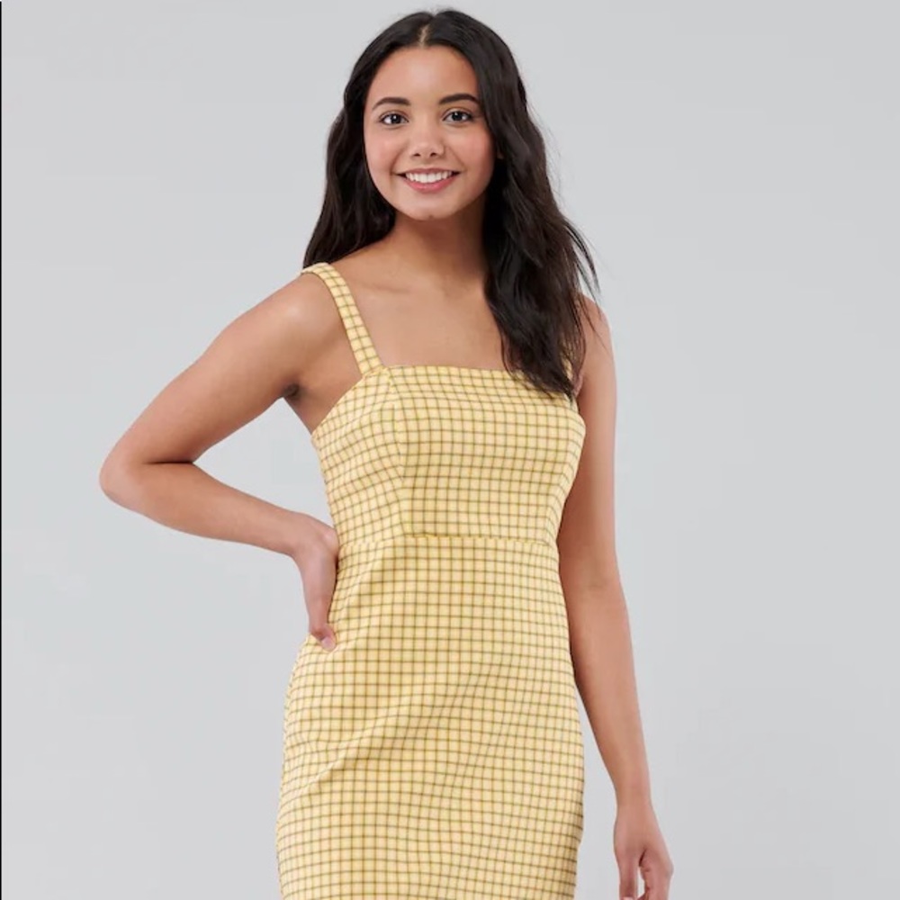 Hollister Advanced Stretch Plaid Mini Dress